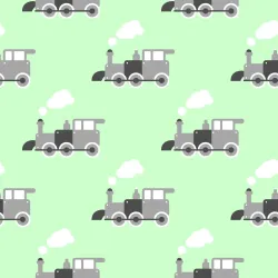 Tapeta Bajkowe Parowozy Retro – Kolejowa Ilustracja w Stylu Vintage