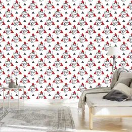 Tapeta Psy i Trójkąty – Abstrakcja Geometryczna Pop-Art