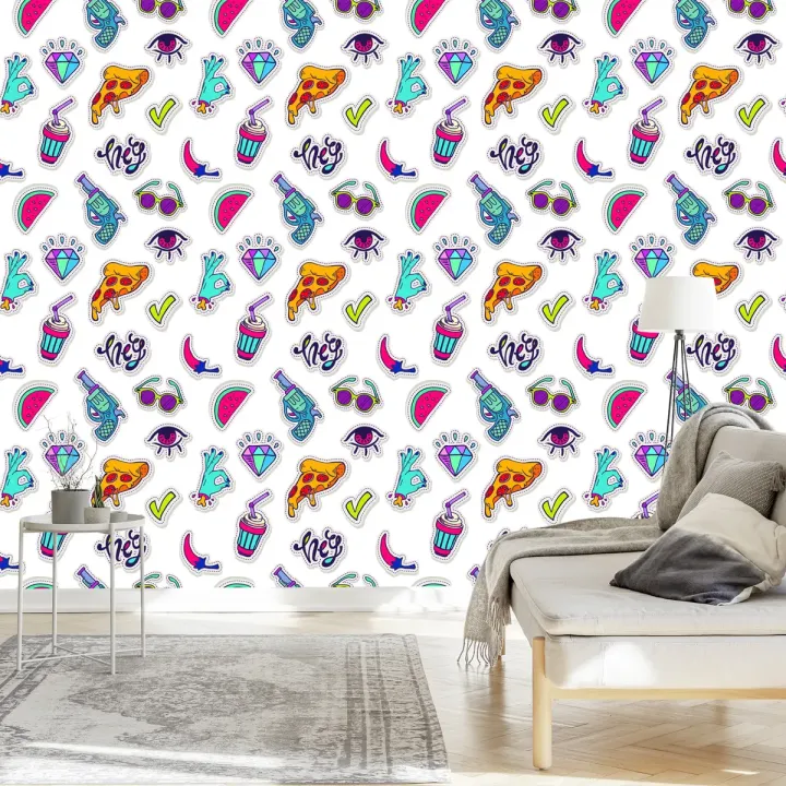 Tapeta Nowoczesne Emotikony – Pop-art i Kultura Internetowa