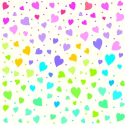 Tapeta Dla Dzieci – Kolorowe Serduszka w Abstrakcyjnym Wzorze