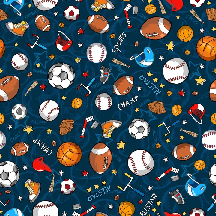 Tapeta Sport – Piłka Nożna, Koszykówka i Baseball w Akcji – produkt