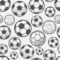 Tapeta Naszkicowane Piłki Nożne – Sportowa Abstrakcja Pełna Dynamiki
