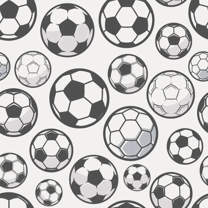 Tapeta Naszkicowane Piłki Nożne – Sportowa Abstrakcja Pełna Dynamiki – produkt