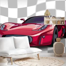 Fototapeta Sportowy Samochód – Dynamika i Szybkość na Ścianie