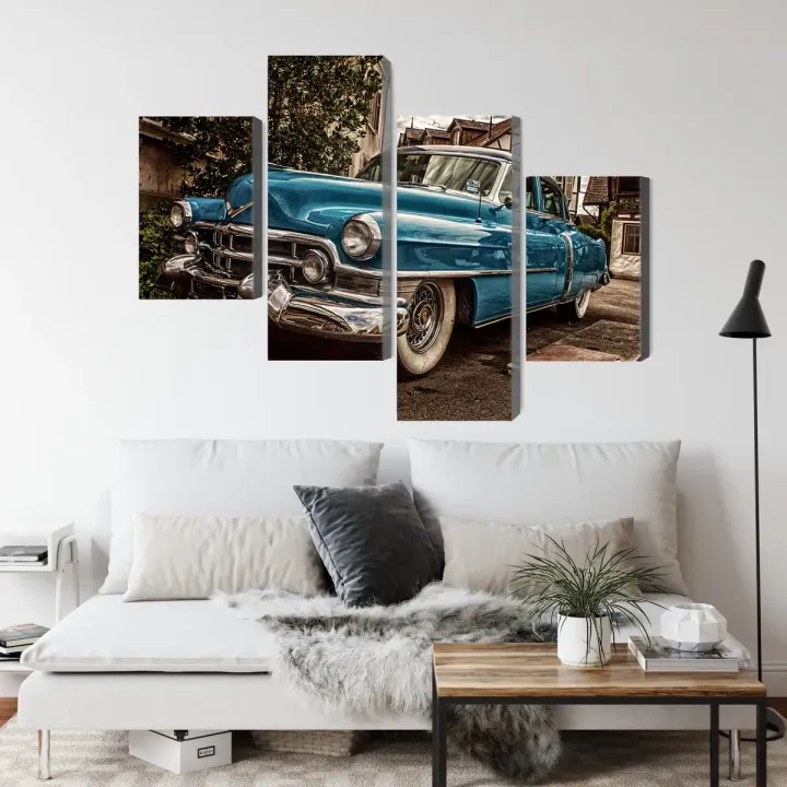 Obraz Klasyczny Samochód – Cadillac Eldorado z Lat 50. w Miejskiej Scenerii