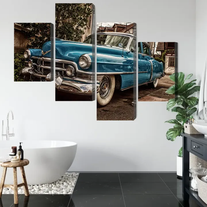Obraz Klasyczny Samochód – Cadillac Eldorado z Lat 50. w Miejskiej Scenerii
