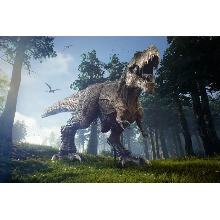 Fototapeta Tyranozaur W Lesie – Dinozaury i Krajobraz Leśny – produkt