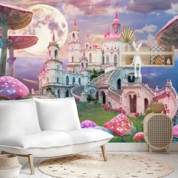 Fototapeta Zamek W Fantastycznej Krainie – Magiczne Królestwo i Baśniowy Krajobraz