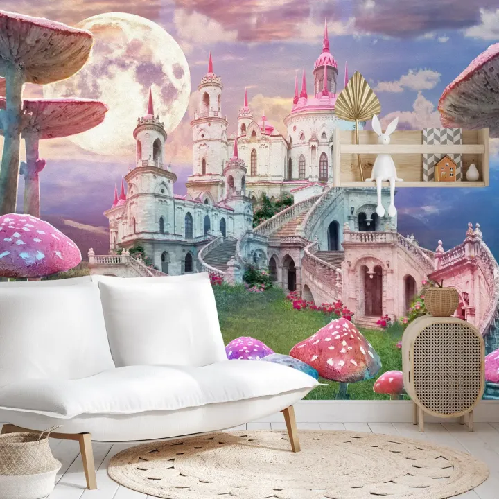 Fototapeta Zamek W Fantastycznej Krainie – Magiczne Królestwo i Baśniowy Krajobraz
