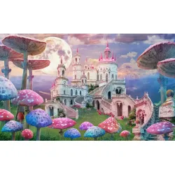Fototapeta Zamek W Fantastycznej Krainie – Magiczne Królestwo i Baśniowy Krajobraz