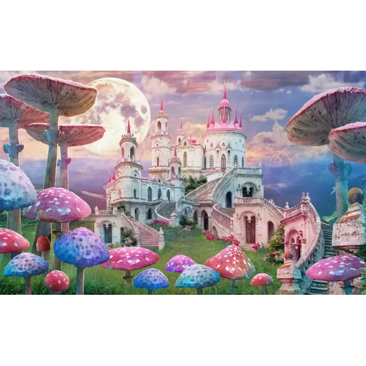 Fototapeta Zamek W Fantastycznej Krainie – Magiczne Królestwo i Baśniowy Krajobraz – produkt
