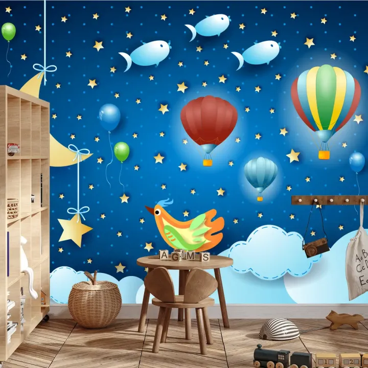 Fototapeta Magiczna Noc – Księżyc i Gwiazdy na Niebie