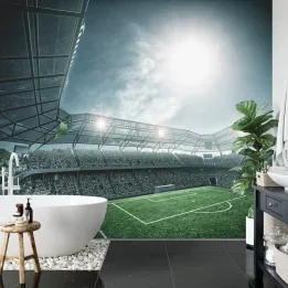 Fototapeta Stadion Piłka Nożna – Atmosfera Meczu na Trybunach