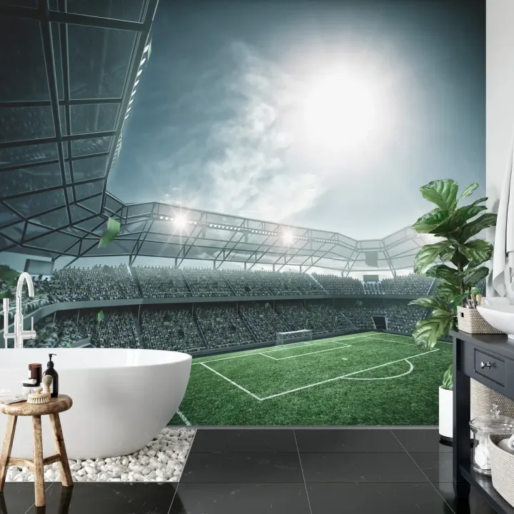 Fototapeta Stadion Piłka Nożna – Atmosfera Meczu na Trybunach