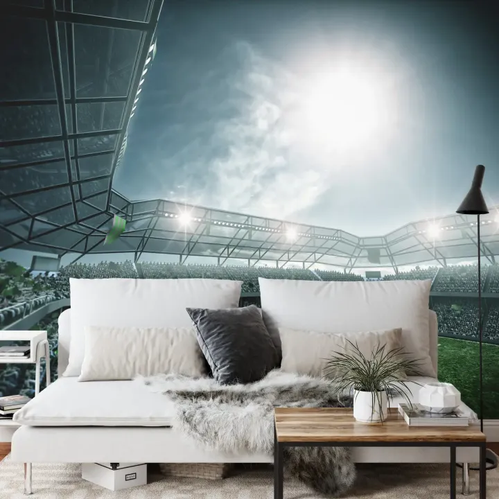 Fototapeta Stadion Piłka Nożna – Atmosfera Meczu na Trybunach
