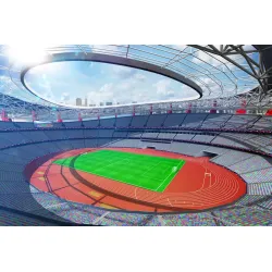 Fototapeta Stadion Piłka Nożna – Boisko i Trybuny Pełne Emocji