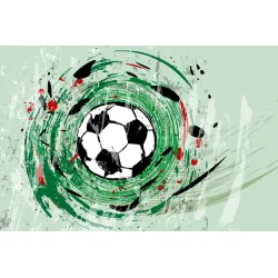 Fototapeta Sportowa Piłka Nożna – Abstrakcyjna Grafika w Stylu Street Art