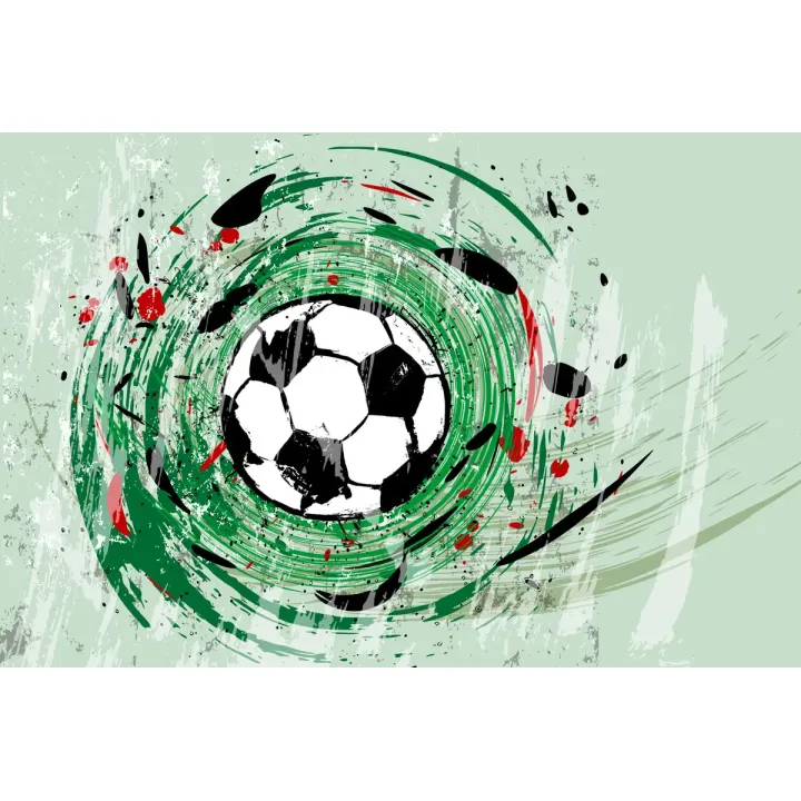 Fototapeta Sportowa Piłka Nożna – Abstrakcyjna Grafika w Stylu Street Art – produkt