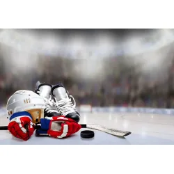 Fototapeta Zestaw Hokeisty – Sportowa Dynamika na Lodowisku