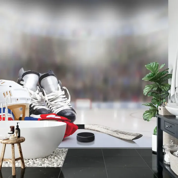 Fototapeta Zestaw Hokeisty – Sportowa Dynamika na Lodowisku