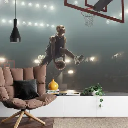 Fototapeta Koszykarz W Powietrzu – Akcja Sportowa i Gwiazda NBA