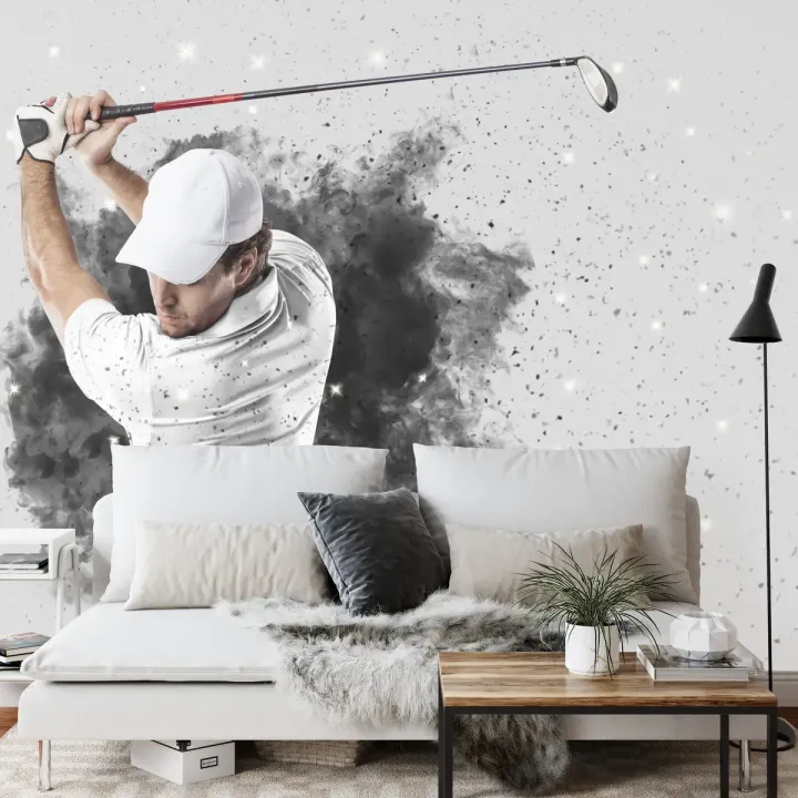 Fototapeta Golfista – Swing na Polu Golfowym