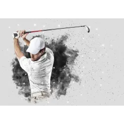 Fototapeta Golfista – Swing na Polu Golfowym