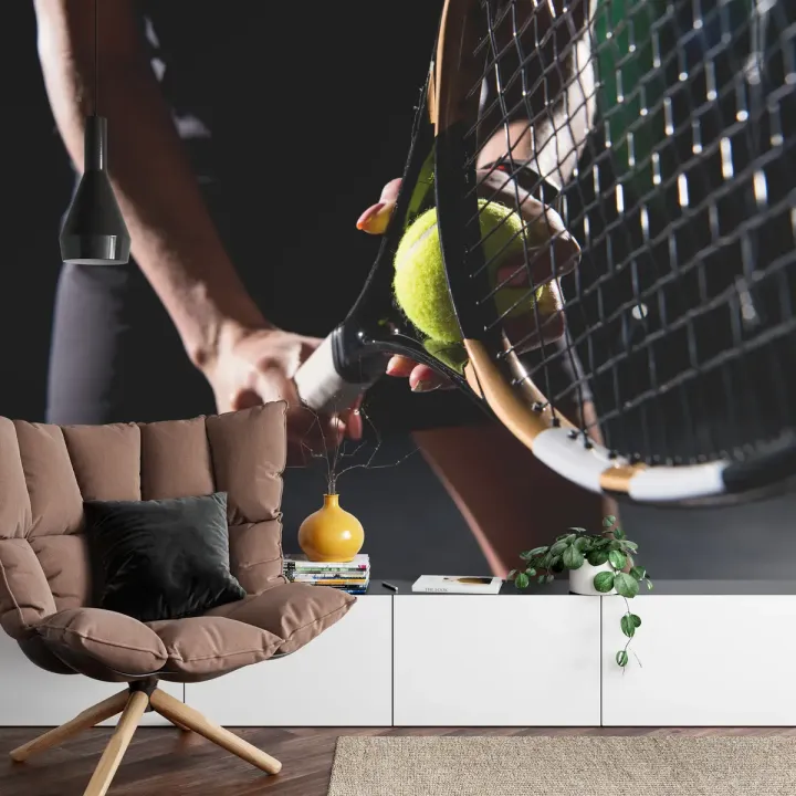 Fototapeta Serwująca Tenisistka – Sportowa Rywalizacja na Kortach Wimbledonu