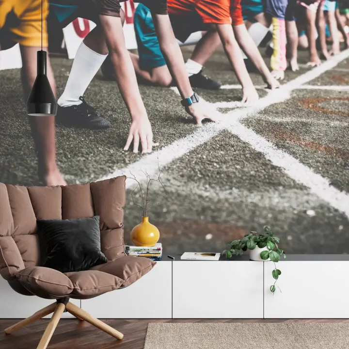 Fototapeta Zawody Sportowe – Dynamika Biegania i Rywalizacja