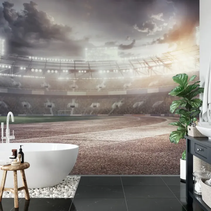 Fototapeta Stadion Piłkarski – Atmosfera Meczu Pełna Kibiców