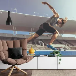Fototapeta Sprinter – Dynamika Biegu na Stadionie