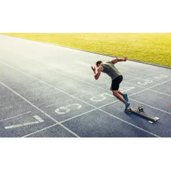 Fototapeta Sprinter Na Torze – Dynamika Biegu i Zawody Sportowe
