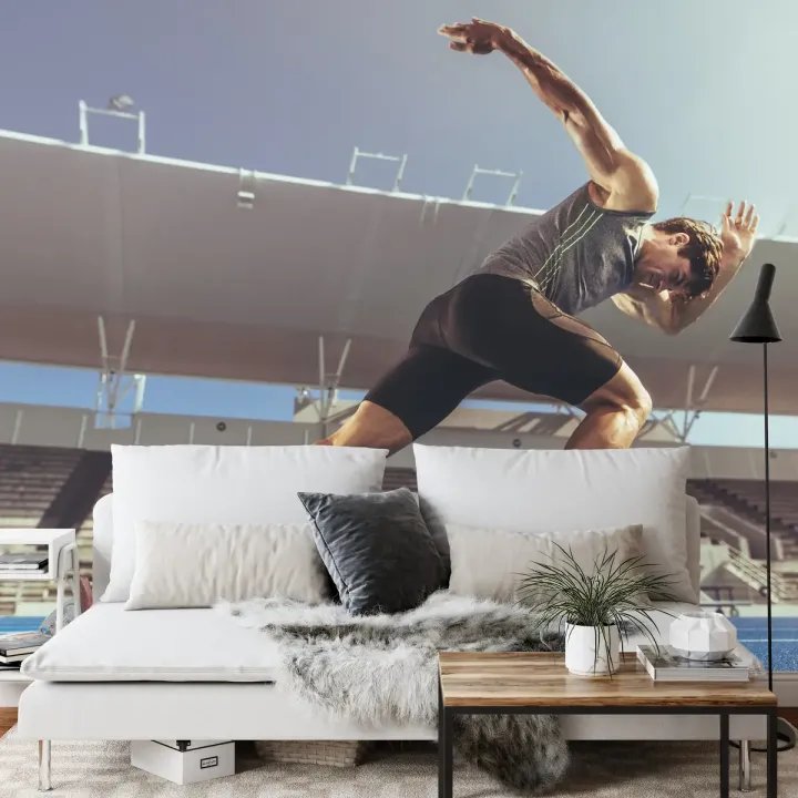 Fototapeta Sprinter – Dynamika Biegu na Stadionie