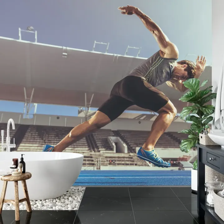 Fototapeta Sprinter – Dynamika Biegu na Stadionie