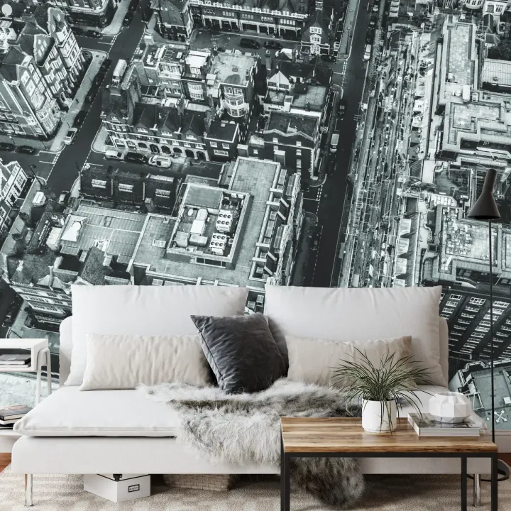 Fototapeta Londyn Czarno-Biała – Panorama Zabytkowej Architektury