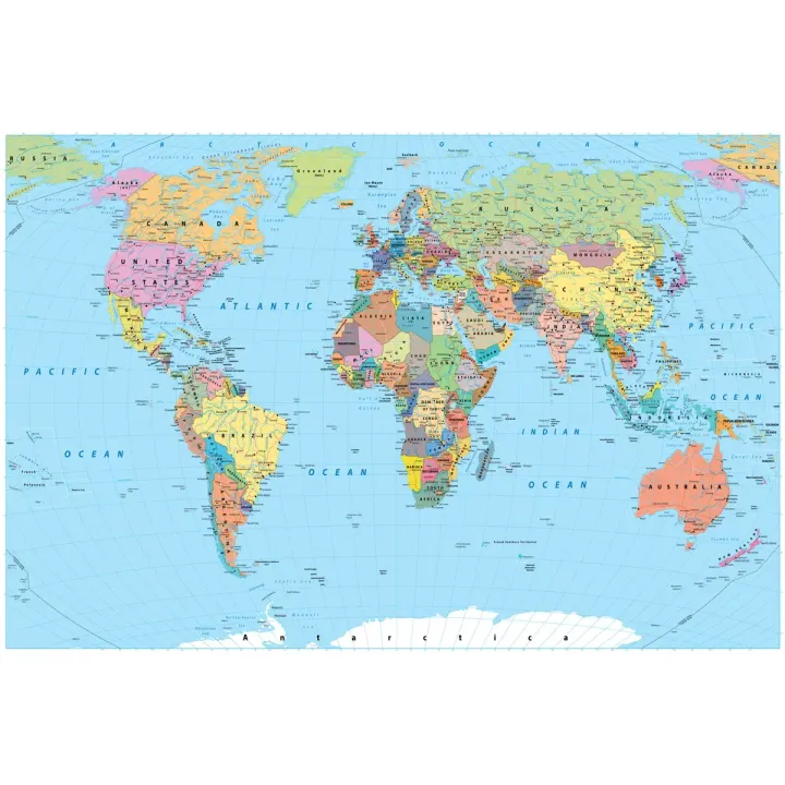 Fototapeta Mapa Świata – Geografia i Kontynenty w Twoim Wnętrzu – produkt