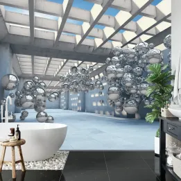 Fototapeta 3D Tunel – Abstrakcja Geometryczna z Głębią Perspektywy