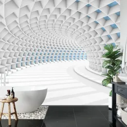 Fototapeta Tunel-Abstrakcja – Geometryczna Głębia Futurystycznej Architektury