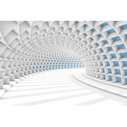 Fototapeta Tunel-Abstrakcja – Geometryczna Głębia Futurystycznej Architektury