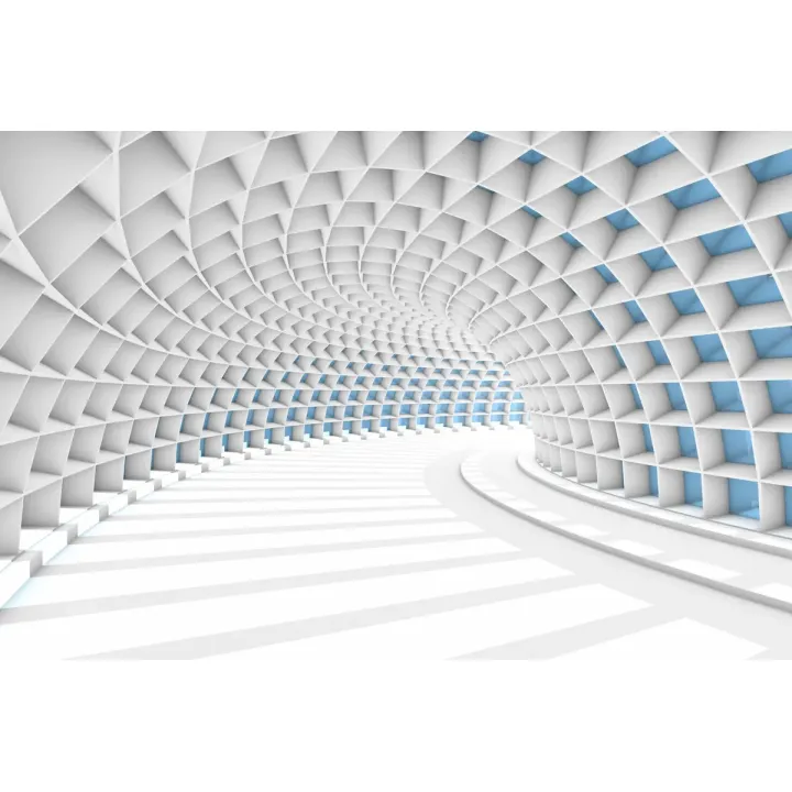 Fototapeta Tunel-Abstrakcja – Geometryczna Głębia Futurystycznej Architektury – produkt
