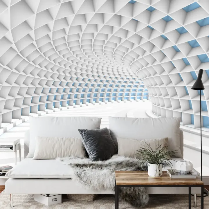 Fototapeta Tunel-Abstrakcja – Geometryczna Głębia Futurystycznej Architektury