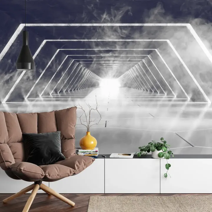 Fototapeta Tunel – Abstrakcyjna Głębia i Geometryczna Symetria