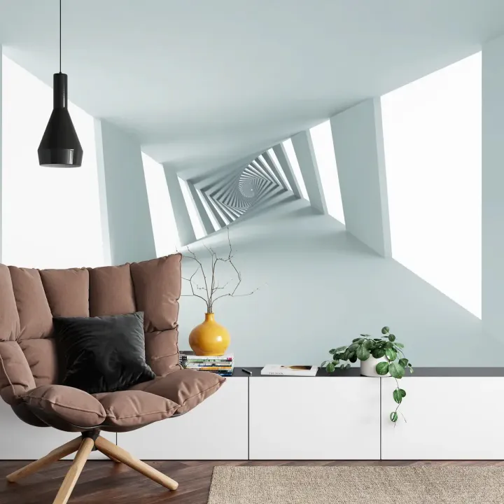 Fototapeta 3D Tunel – Głębia Perspektywy w Industrialnym Designie