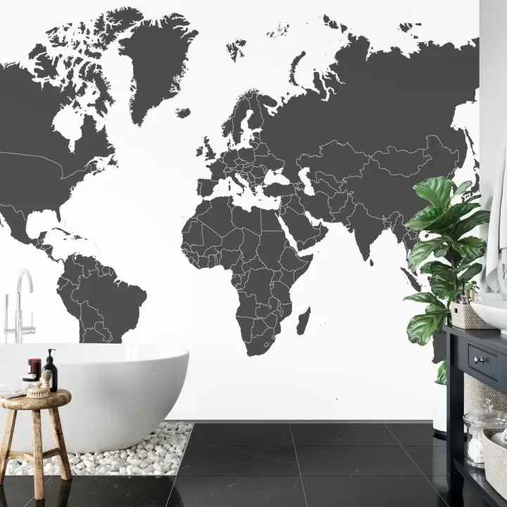 Fototapeta Mapa Świata – Geografia i Kontynenty w Twoim Wnętrzu