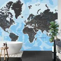 Fototapeta Mapa Świata – Podróże i Kartografia na Ścianie