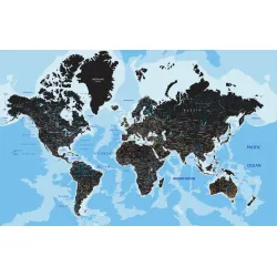 Fototapeta Mapa Świata – Podróże i Kartografia na Ścianie