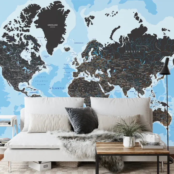 Fototapeta Mapa Świata – Podróże i Kartografia na Ścianie
