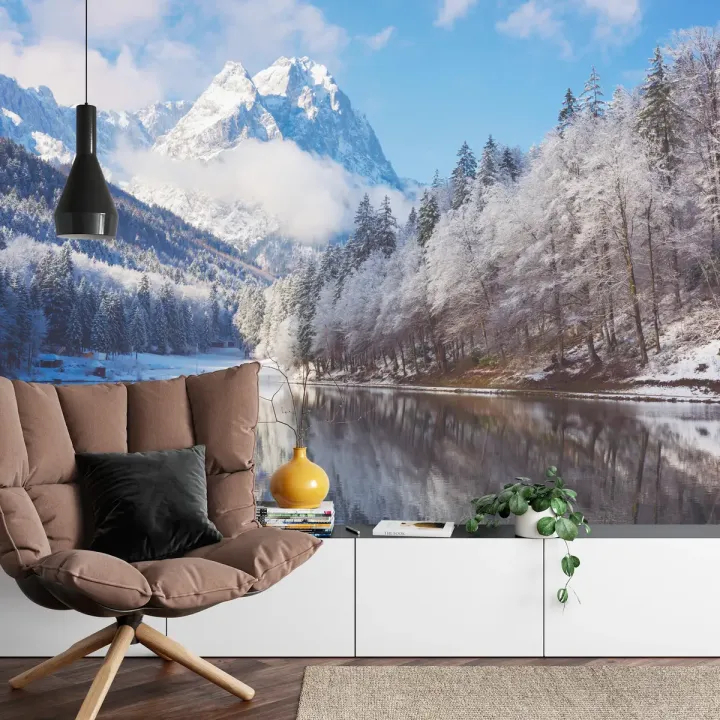 Fototapeta Góry Zima – Śnieżna Panorama Górskiego Krajobrazu