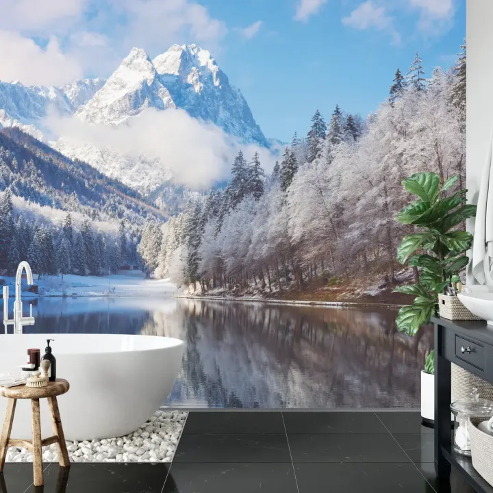 Fototapeta Góry Zima – Śnieżna Panorama Górskiego Krajobrazu