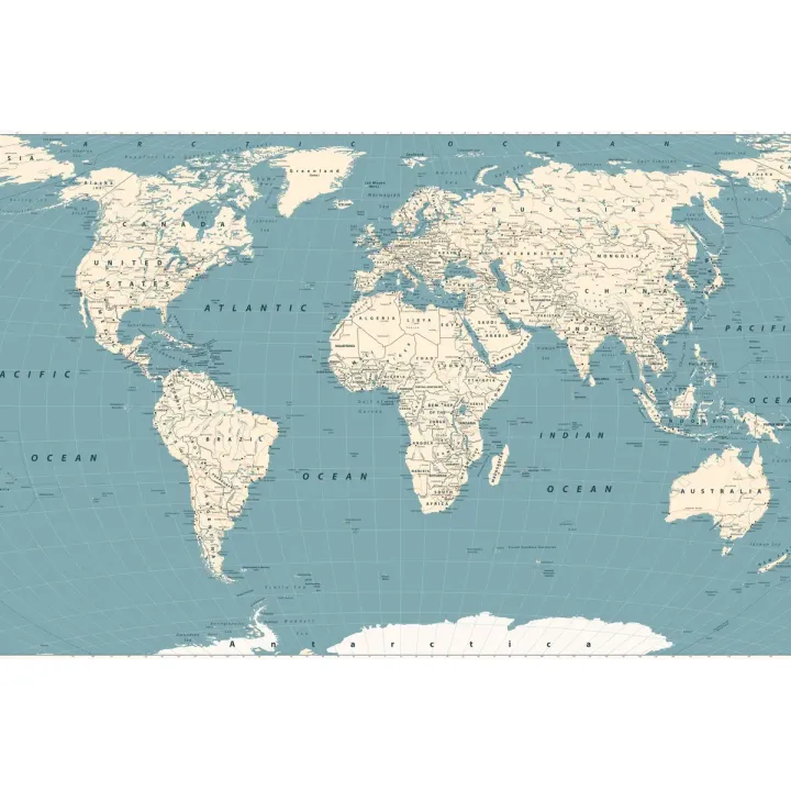 Fototapeta Mapa Świata – Kontynenty i Oceany w Twoim Wnętrzu – produkt
